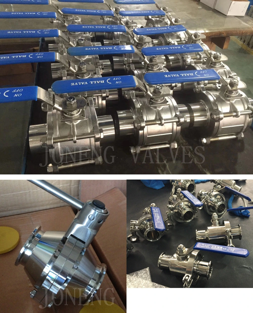 Stainless Steel Hygienic High Pressure Three Piece Sanitary Ball Valve (JN-BLV2009)