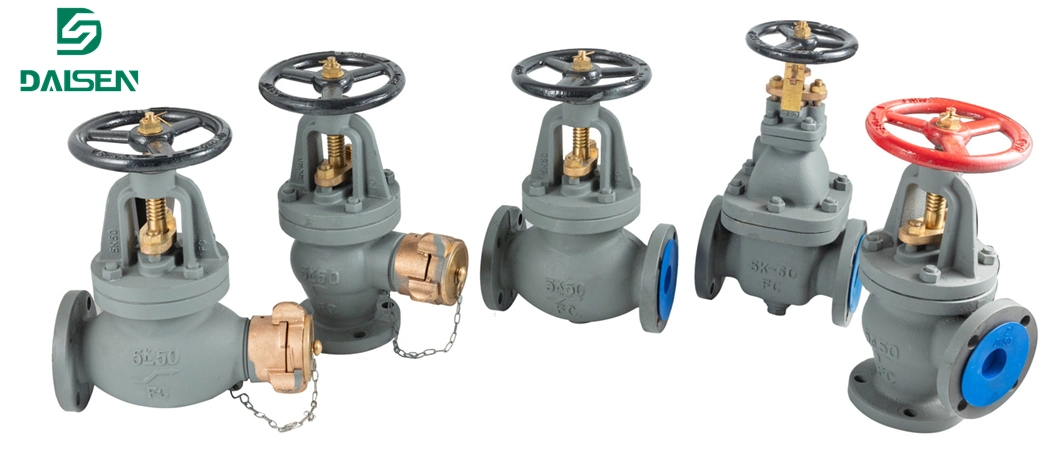 JISF7305 Cast Iron 5K Globe Marine Shipbuilding Maritime Valves