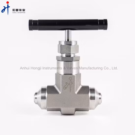 Vanne à pointeau d'angle à haute pression de roue de poignée de soudure bout à bout