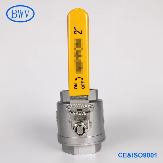 Filetage flottant en acier inoxydable Pn63 Robinet à tournant sphérique 2PC